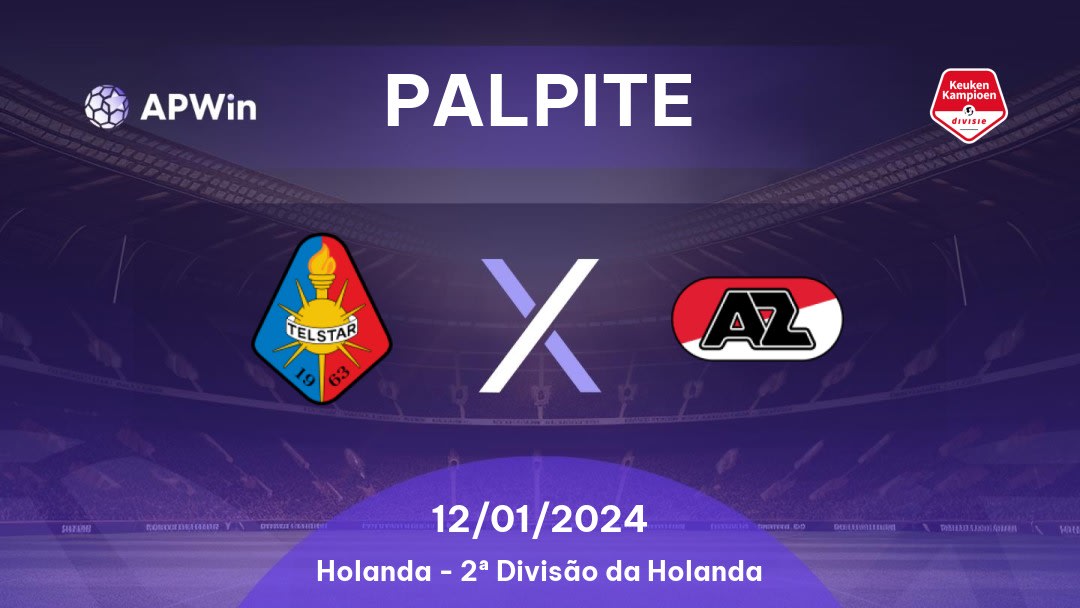 Palpite Telstar x AZ II: 13/01/2023 - 2ª Divisão da Holanda
