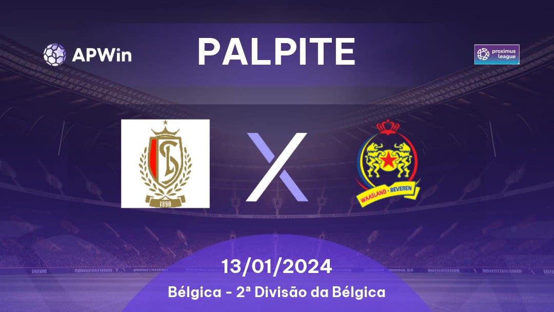 Palpite Standard Liège II x Waasland-Beveren: 29/01/2023 - 2ª Divisão da Bélgica