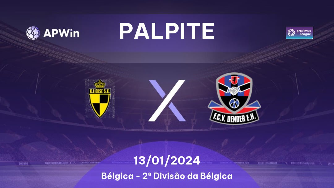 Palpite Lierse Kempenzonen x FCV Dender EH: 10/12/2022 - Bélgica 1B Pro League