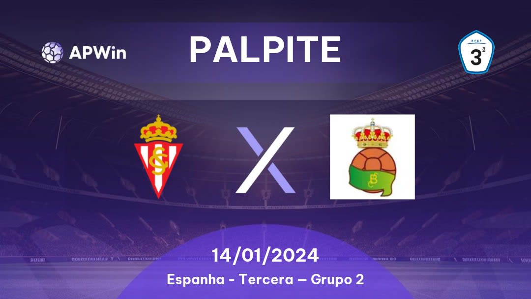 Palpite Sporting Gijón II x Barcia: 14/01/2024 - Tercera — Grupo 2