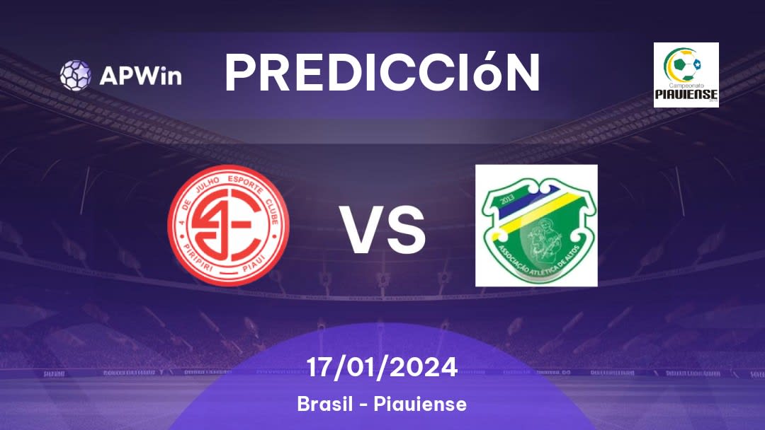 Predicciones 4 de Julho vs Altos: 29/01/2023 - Brasil Piauiense