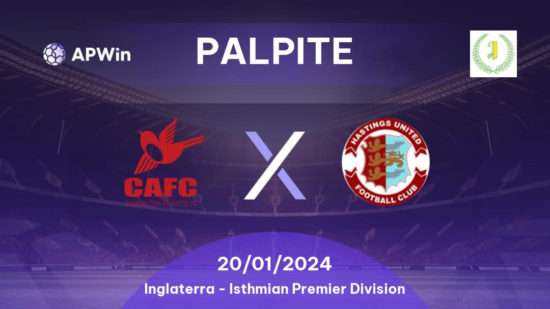 Palpite Carshalton Athletic x Hastings United: 25/02/2023 - Isthmian Premier Division