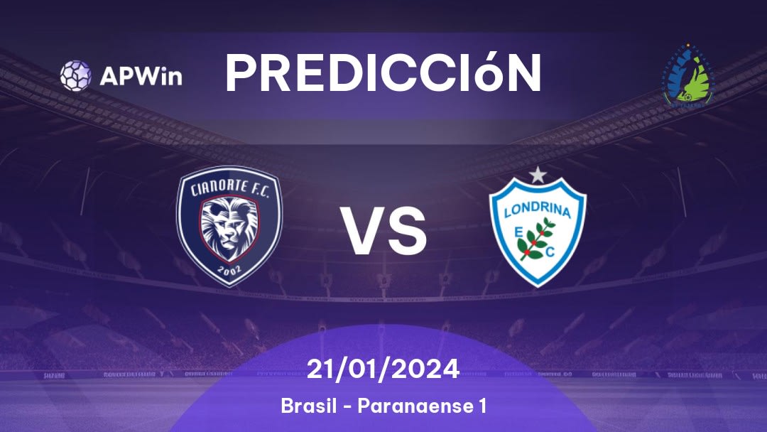 Predicciones Cianorte vs Londrina: 22/01/2023 - Brasil Paranaense 1