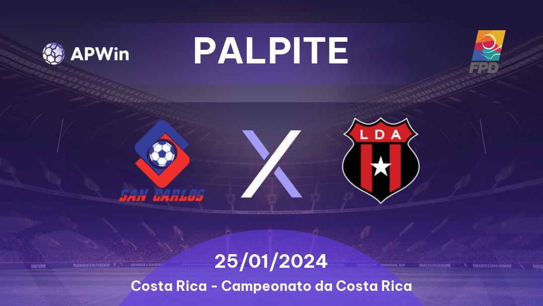 Palpite San Carlos x Alajuelense: 25/09/2022 - Costa Rica Liga de Fútbol de Primera División (Liga Promérica)