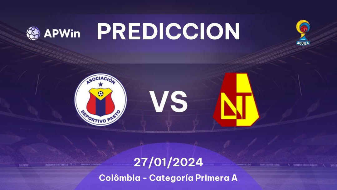 Predicciones Deportivo Pasto vs Deportes Tolima: 26/01/2024 - Colombia Categoría Primera A
