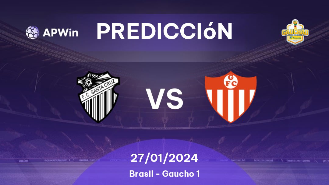 Predicciones Santa Cruz RS vs Guarany de Bagé: 27/08/2023 - Brasil Gaucho 2