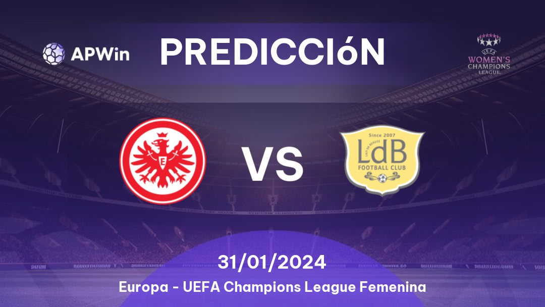 Predicciones Eintracht Frankfurt W vs Rosengard Women: 31/01/2024 - Europa UEFA Women's Champions League