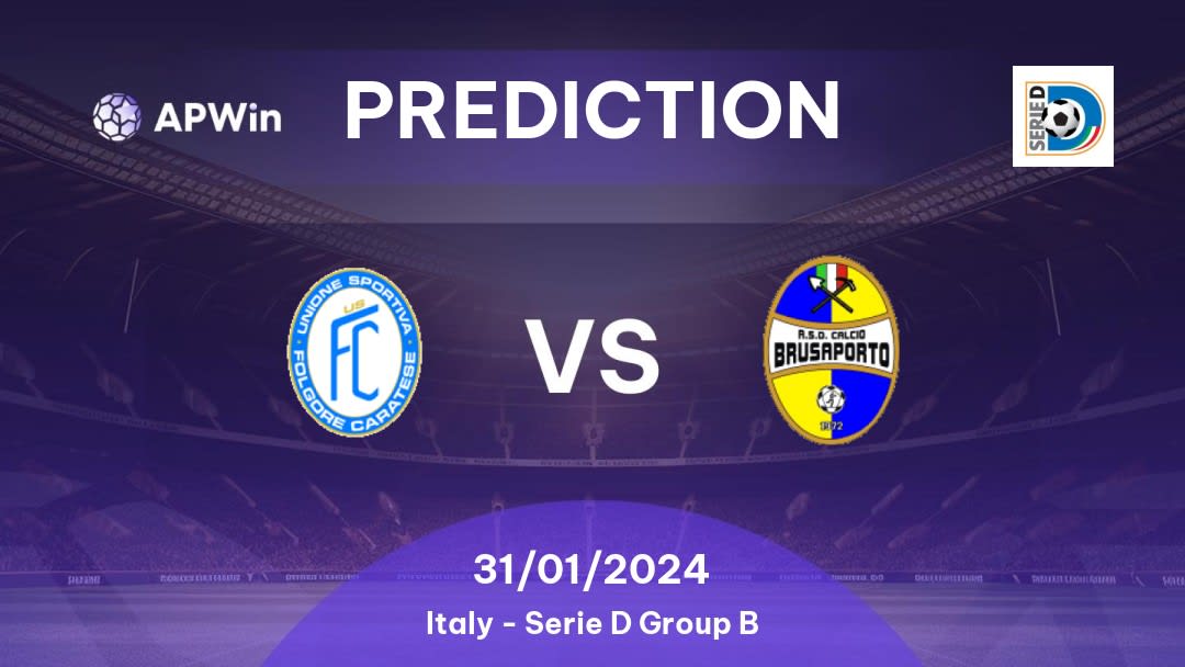 Folgore Caratese vs Brusaporto Betting Tips: 27/11/2022 - Matchday 13 - Italy Serie D Group B