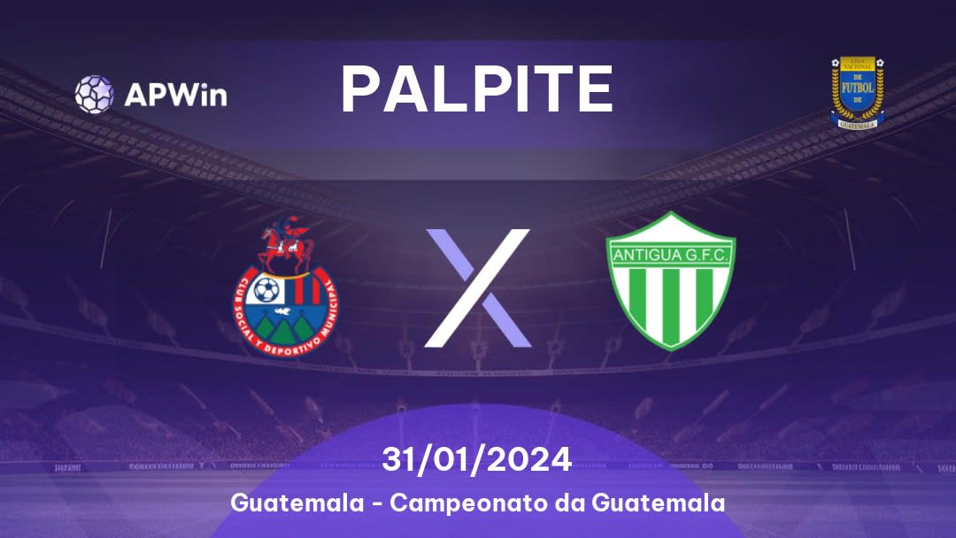 Palpite Municipal x Antigua GFC: 09/12/2022 - Guatemala Liga Nacional de Fútbol de Guatemala