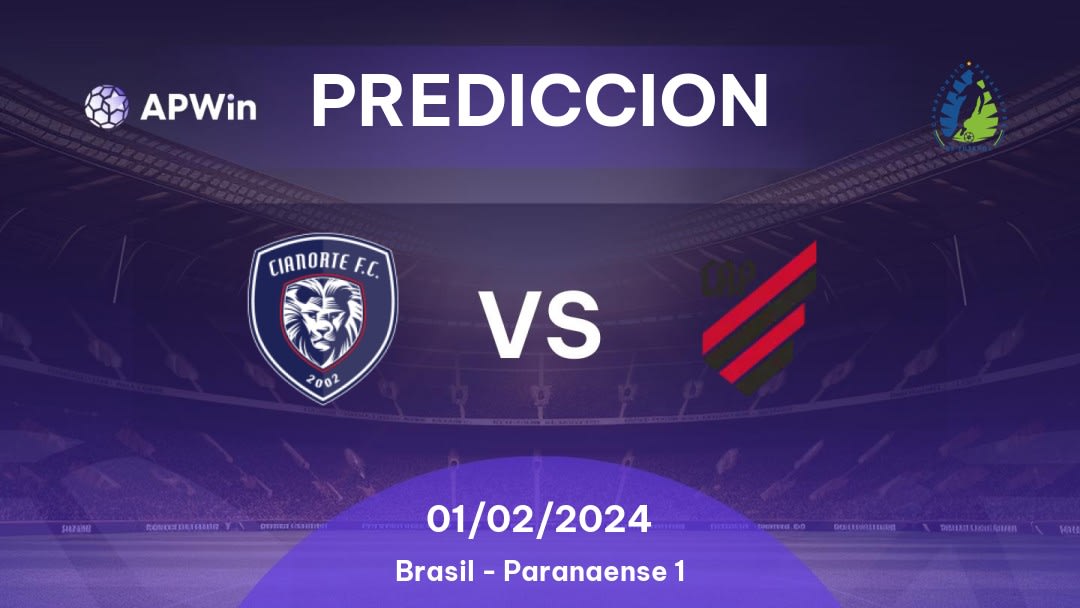 Predicciones Cianorte vs Athletico PR: 08/02/2023 - Brasil Paranaense 1