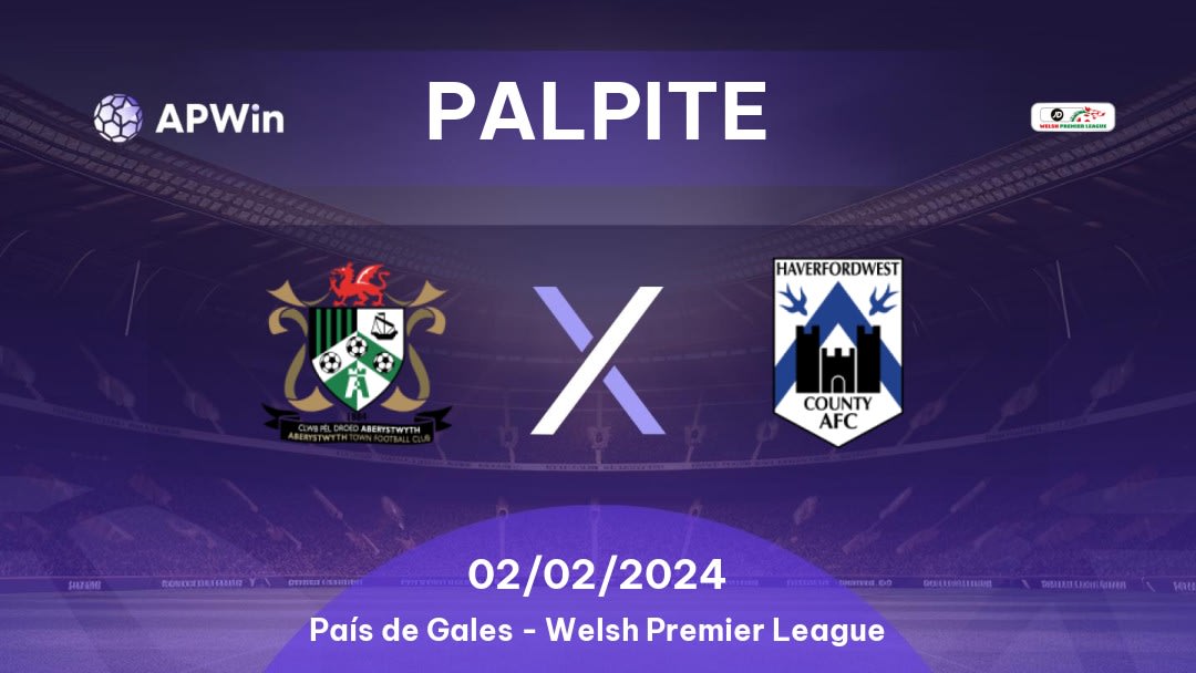 Palpite Aberystwyth Town x Haverfordwest County: 14/10/2022 - País de Gales Welsh Premier League