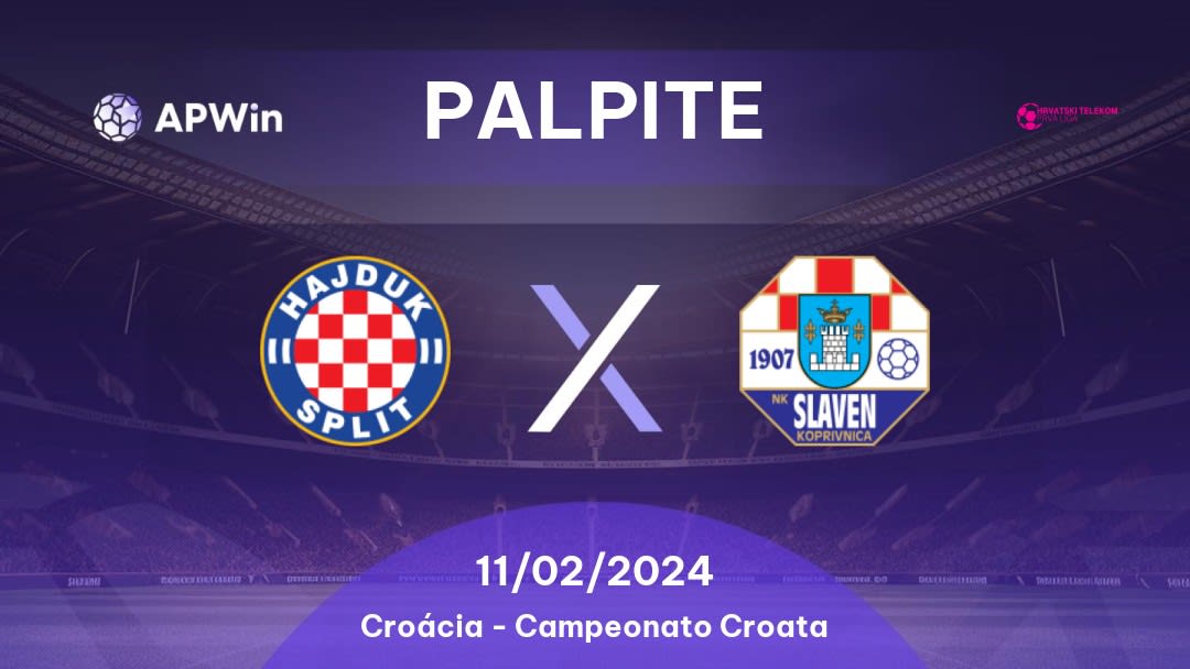 Palpite Hajduk Split x Slaven Koprivnica: 18/03/2023 - Campeonato Croata
