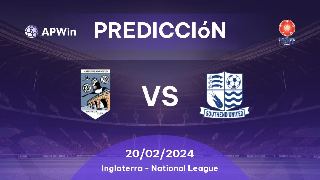 Predicciones Maidenhead United vs Southend United: 24/01/2023 - Inglaterra National League