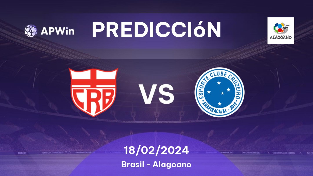 Predicciones CRB vs Cruzeiro Arapiraca: 15/01/2023 - Brasil Alagoano