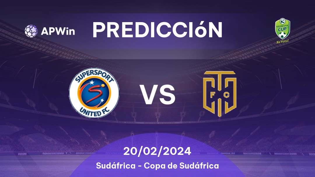 Predicciones SuperSport United vs Cape Town City: 04/02/2023 - Sudáfrica Premier Soccer League