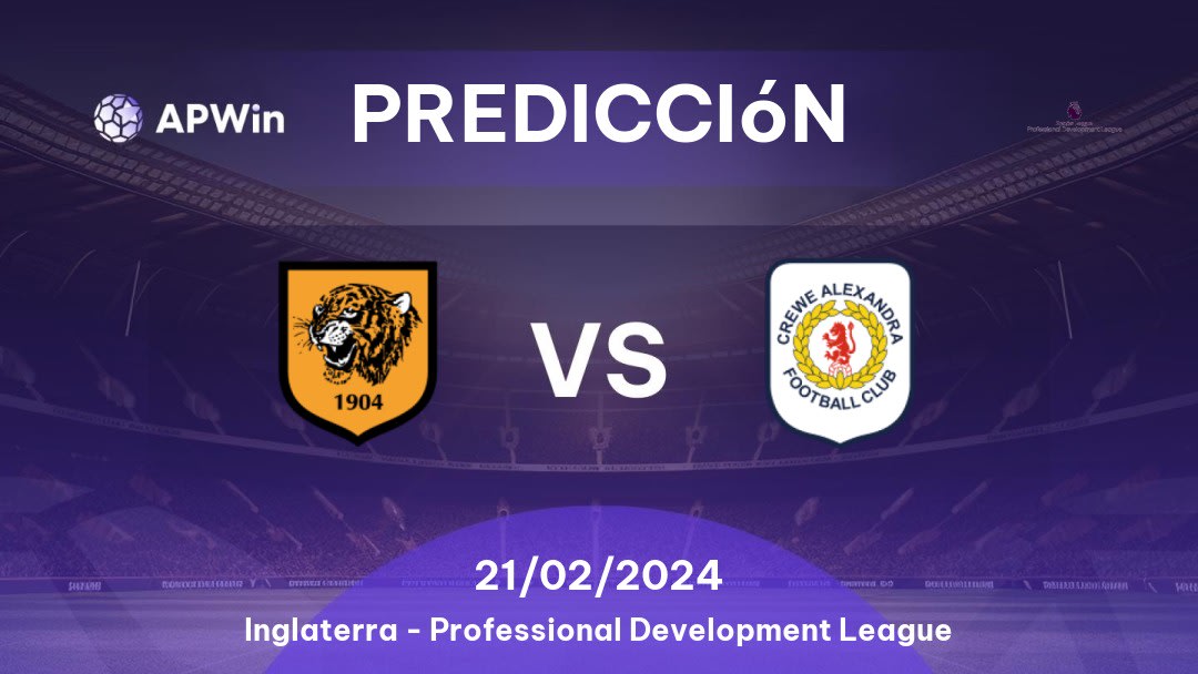 Predicciones Hull City U21 vs Crewe Alexandra U21: 21/02/2024 - Inglaterra Professional Development League