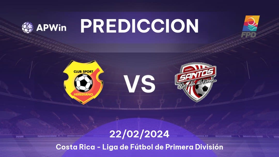 Predicciones Herediano vs Santos de Guápiles: 08/02/2023 - Costa Rica Liga de Fútbol de Primera División