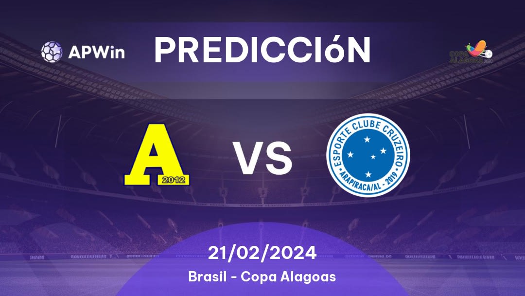 Predicciones Aliança AL vs Cruzeiro Arapiraca: 25/01/2023 - Brasil Alagoano