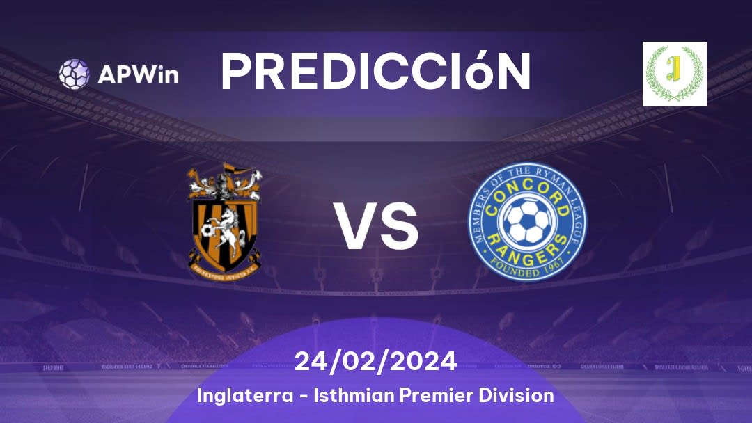 Predicciones Folkestone Invicta vs Concord Rangers: 24/02/2024 - Inglaterra Isthmian Premier Division