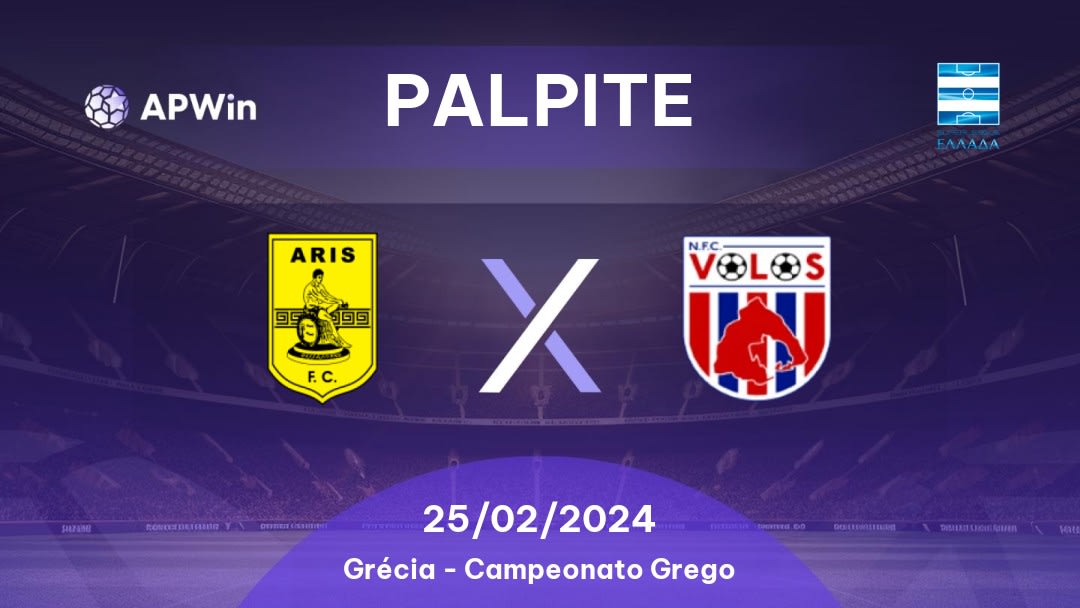 Palpite Aris x Volos NFC: 03/05/2023 - Campeonato Grego