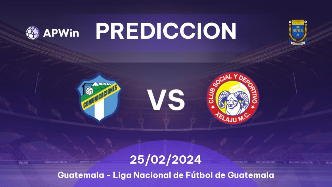 Predicciones Comunicaciones vs Xelajú: 24/02/2024 - Guatemala Liga Nacional de Fútbol de Guatemala
