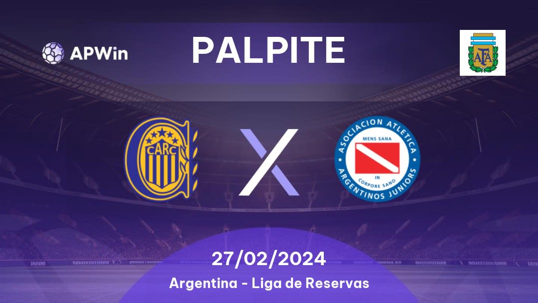 Palpite Rosario Central Res. x Argentinos Juniors Res.: 09/09/2022 - Argentina Reserve League