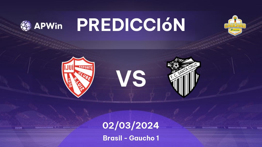 Predicciones São Luiz vs Santa Cruz RS: 02/03/2024 - Brasil Gaucho 1