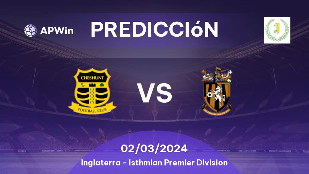 Predicciones Cheshunt vs Folkestone Invicta: 02/03/2024 - Inglaterra Isthmian Premier Division