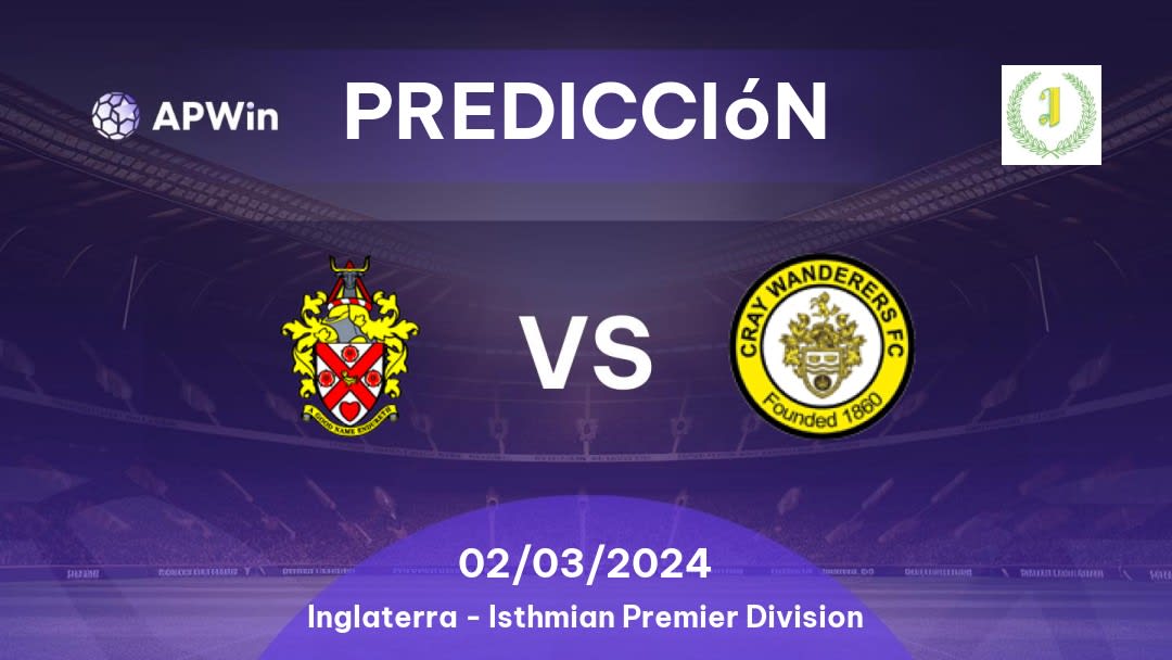 Predicciones AFC Hornchurch vs Cray Wanderers: 02/03/2024 - Inglaterra Isthmian Premier Division