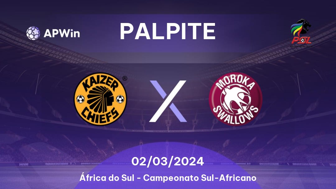 Palpite Kaizer Chiefs x Moroka Swallows: 01/05/2023 - Campeonato Sul-Africano