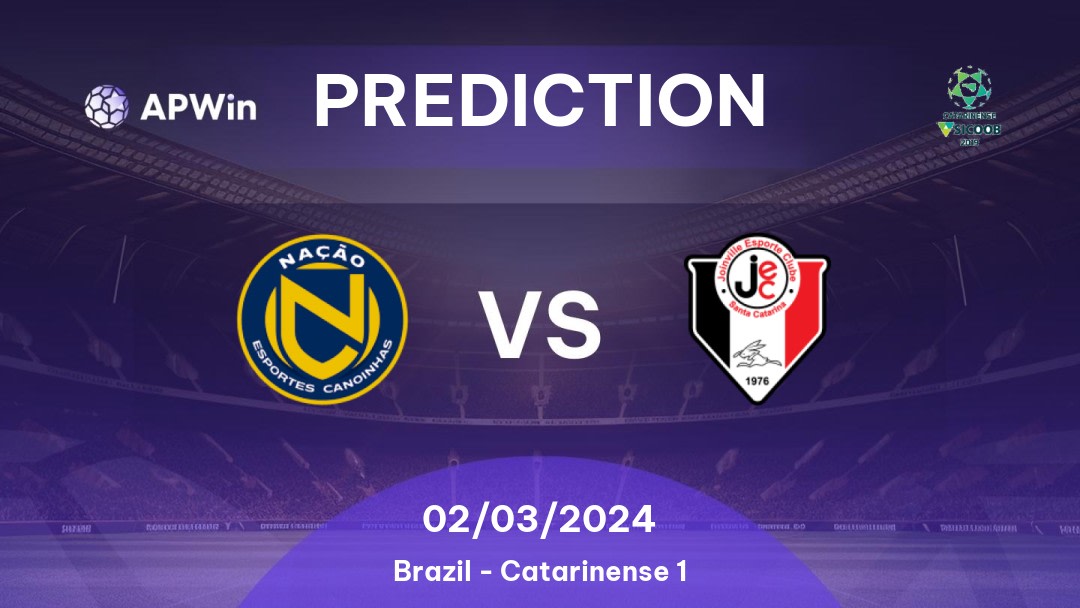 Nação vs Joinville Betting Tips: 02/03/2024 - Matchday 11 - Brazil Catarinense 1