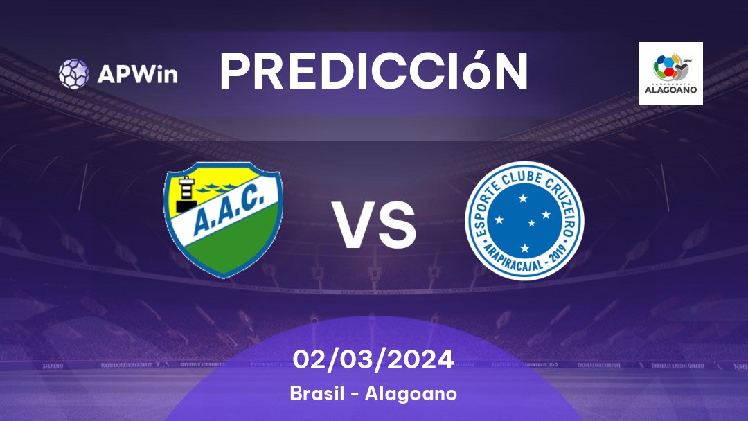 Predicciones Coruripe vs Cruzeiro de Arapiraca: 02/03/2024 - Brasil Alagoano
