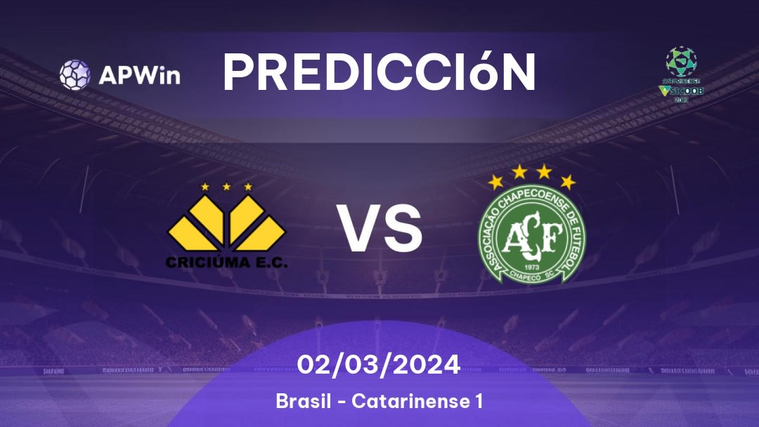 Predicciones para Criciúma vs Chapecoense: 25/09/2022 - Brasil Brasileirão Série B