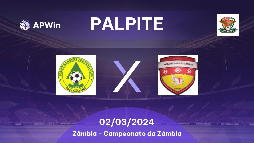 Palpite Forest Rangers x Man Utd Zambia Academy: 05/03/2023 - Campeonato da Zâmbia