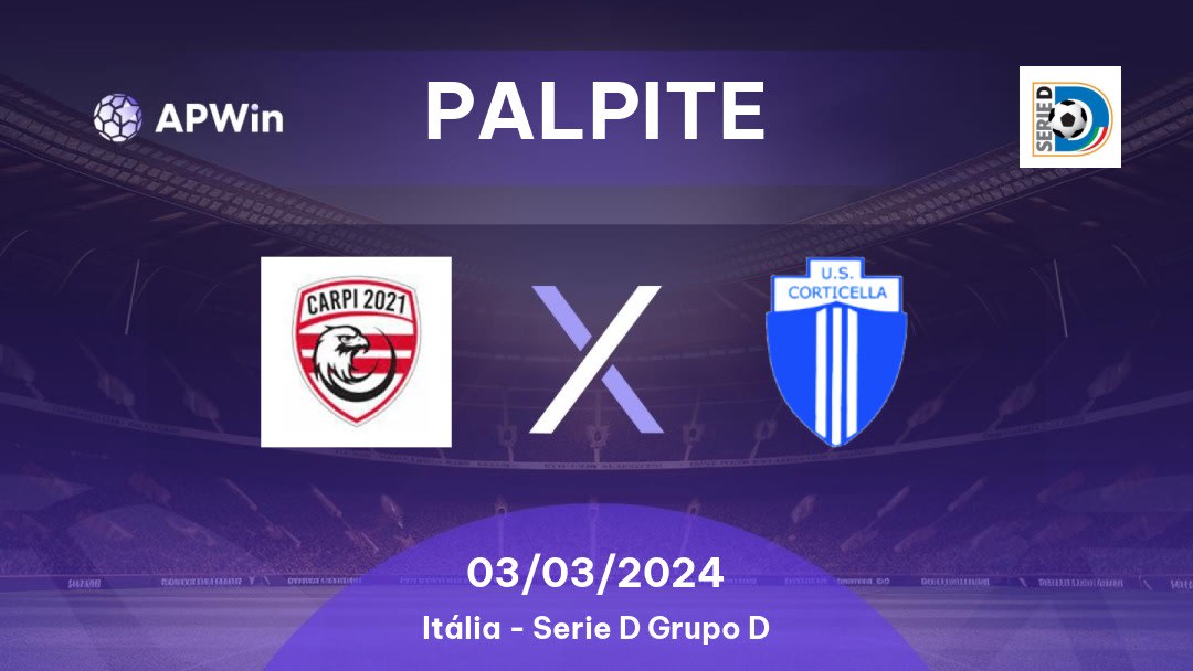 Palpite Athletic Carpi x Corticella: 21/12/2022 - Serie D Grupo D