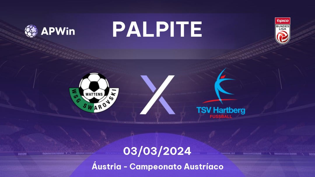 Palpite Wattens x Hartberg: 29/04/2023 - Campeonato Austríaco