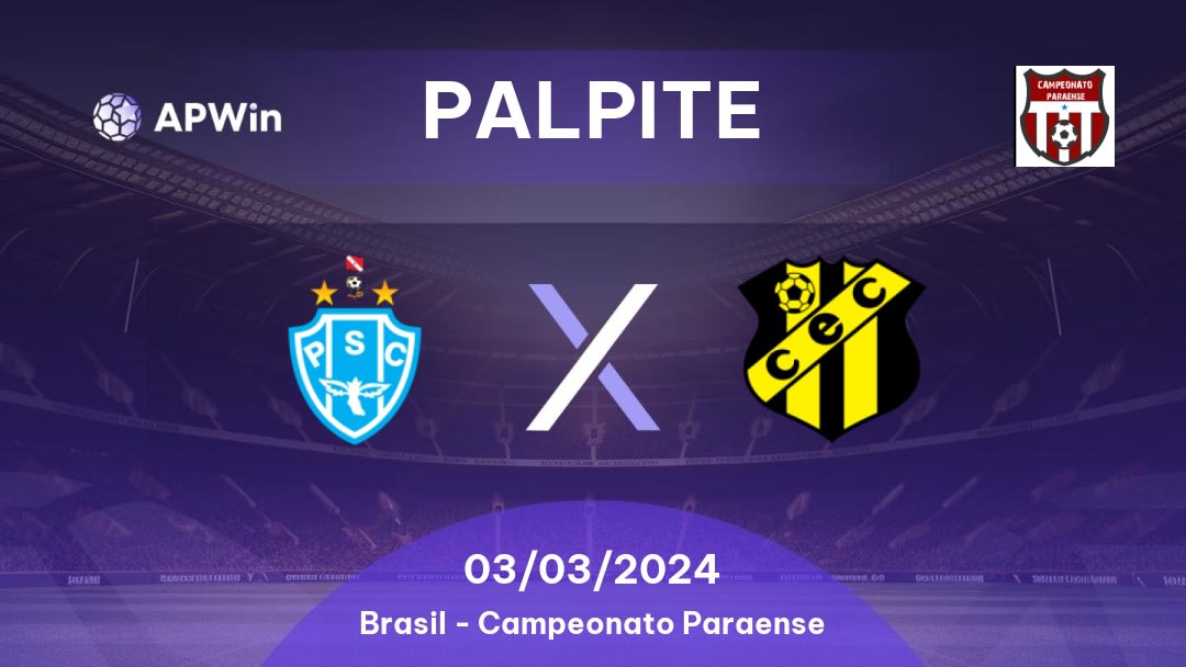 Palpite Paysandu x Castanhal: 03/03/2024 - Campeonato Paraense