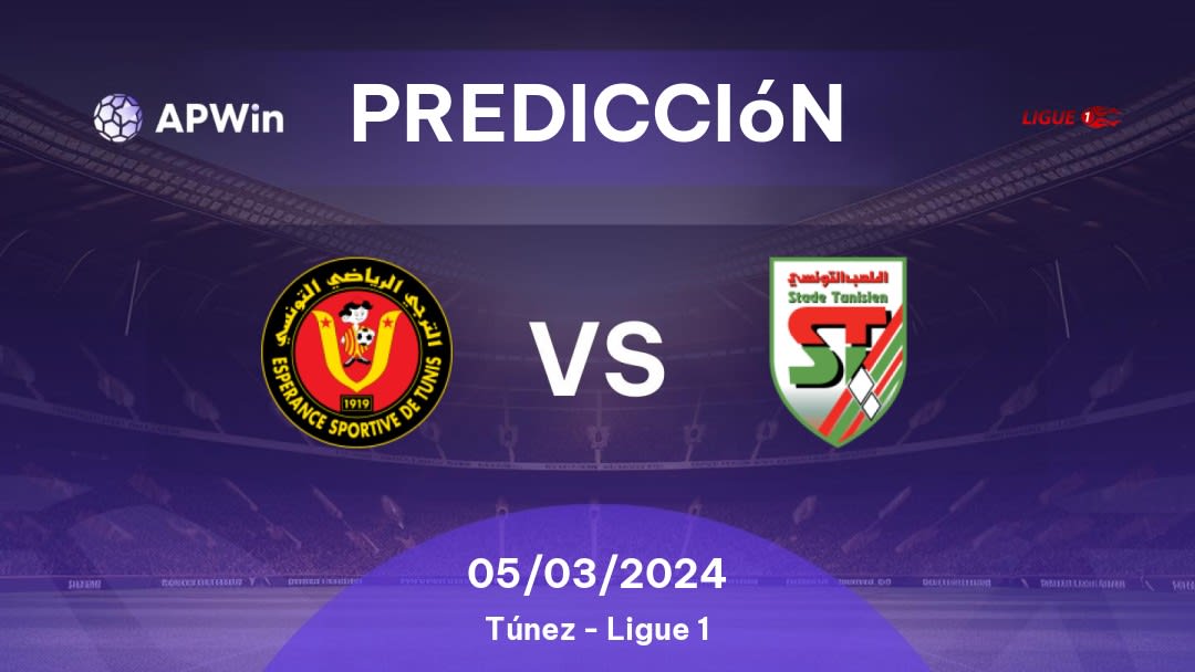 Predicciones ES Tunis vs Stade Tunisien: 25/01/2023 - Túnez Ligue 1