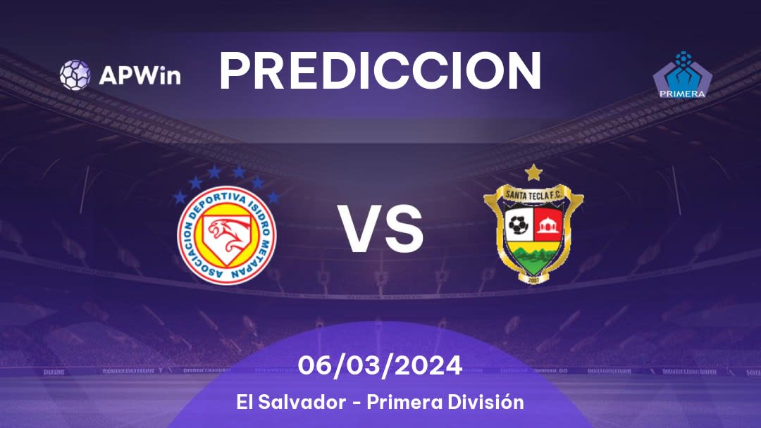 Predicciones para Isidro Metapán vs Santa Tecla: 22/09/2022 - El Salvador Primera División