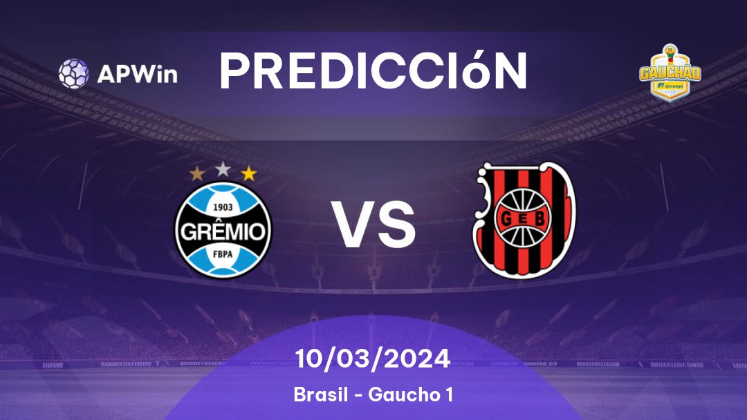 Predicciones Grêmio vs Brasil de Pelotas: 10/03/2024 - Brasil Gaucho 1
