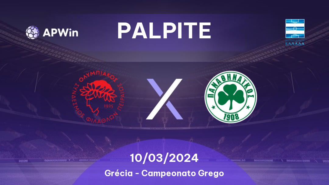 Palpite Olympiakos Piraeus x Panathinaikos: 07/05/2023 - Campeonato Grego