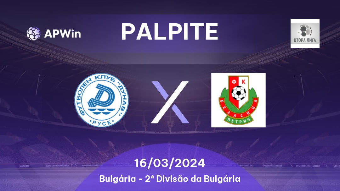 Palpite Dunav 2010 x Belasitsa: 15/10/2022 - Bulgária Vtora Liga