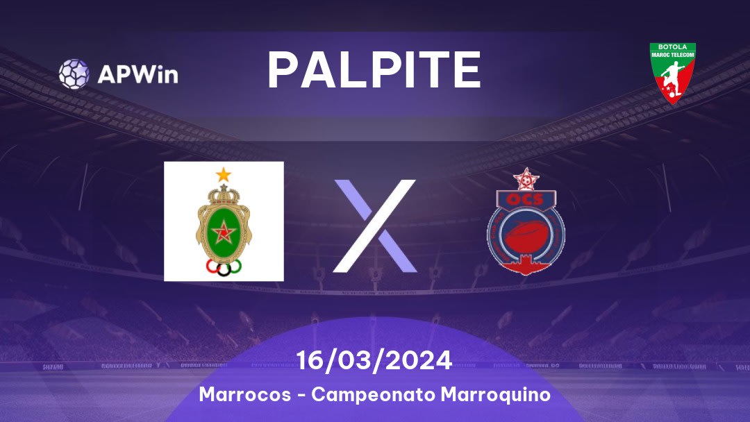 Palpite FAR Rabat x Olympic Safi: 16/03/2024 - Campeonato Marroquino