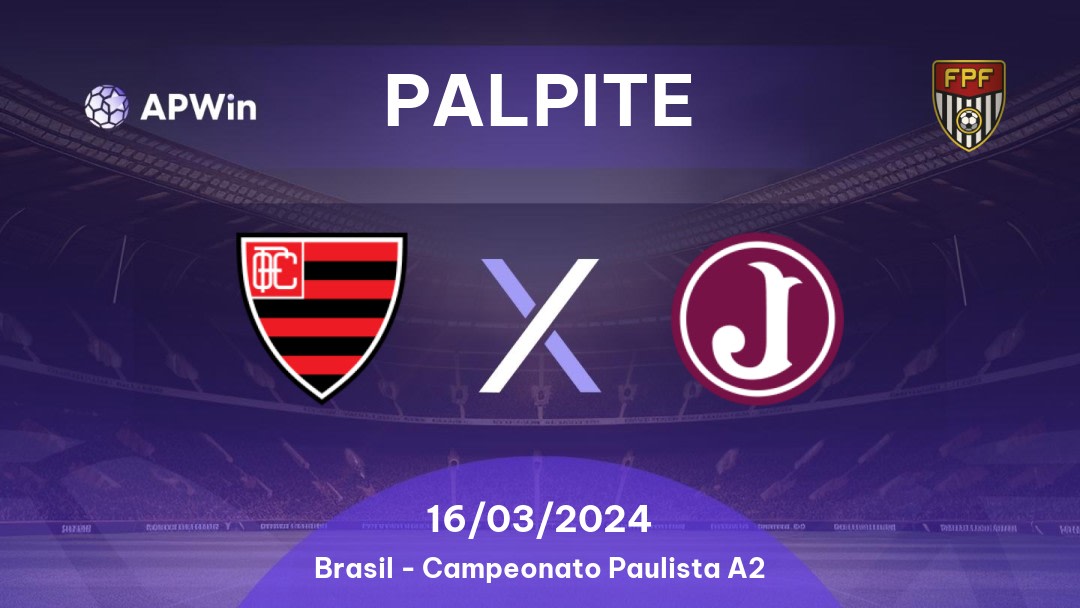 Palpite Oeste x Juventus-SP: 16/03/2024 - Campeonato Paulista A2