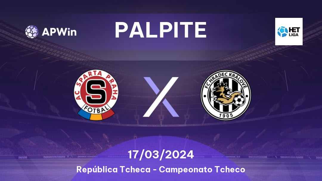 Palpite Sparta Praha x Hradec Králové: 01/10/2022 - República Tcheca Fortuna Liga