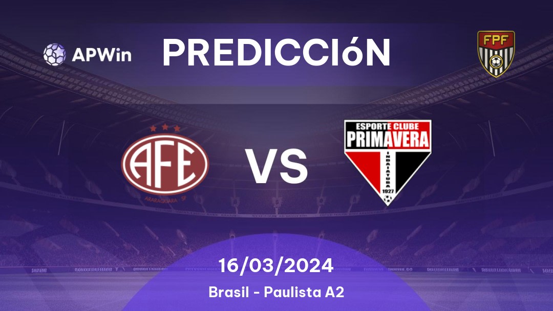 Predicciones Ferroviária vs Primavera SP: 16/03/2024 - Brasil Paulista A2