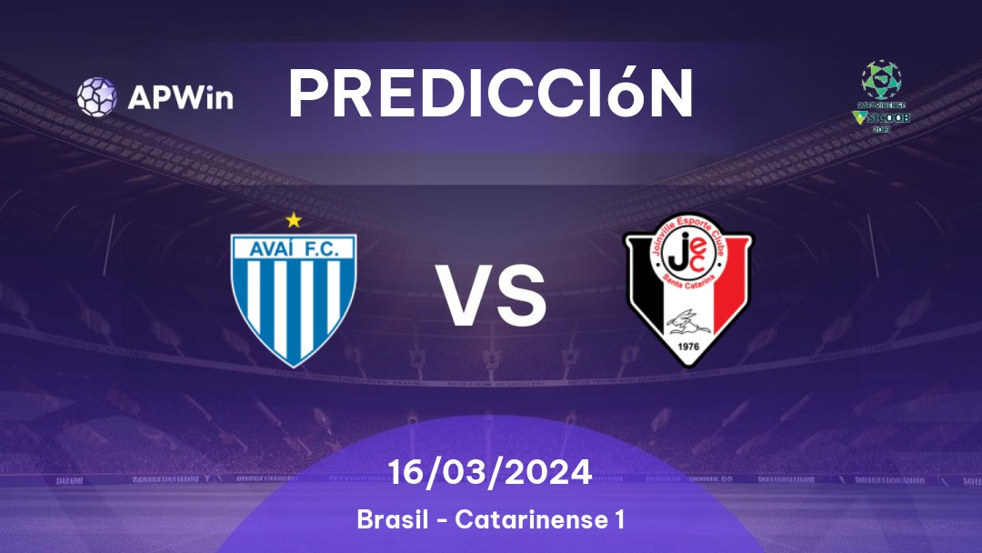 Predicciones Avaí vs Joinville: 16/03/2024 - Brasil Catarinense 1