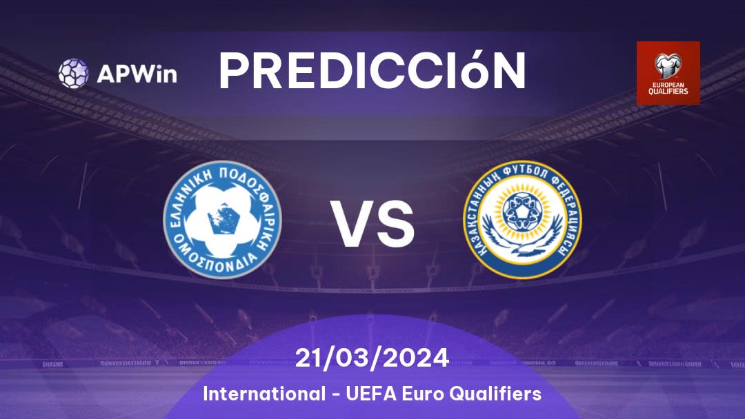 Predicciones Grecia vs Kazajstán: 21/03/2024 - Internacional UEFA Euro Qualifiers