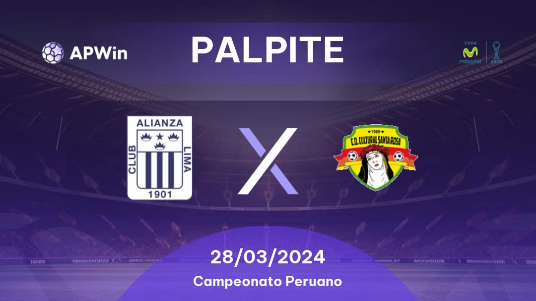 Palpite Alianza Lima x Santa Rosa PNP: 28/03/2024 - Campeonato Peruano