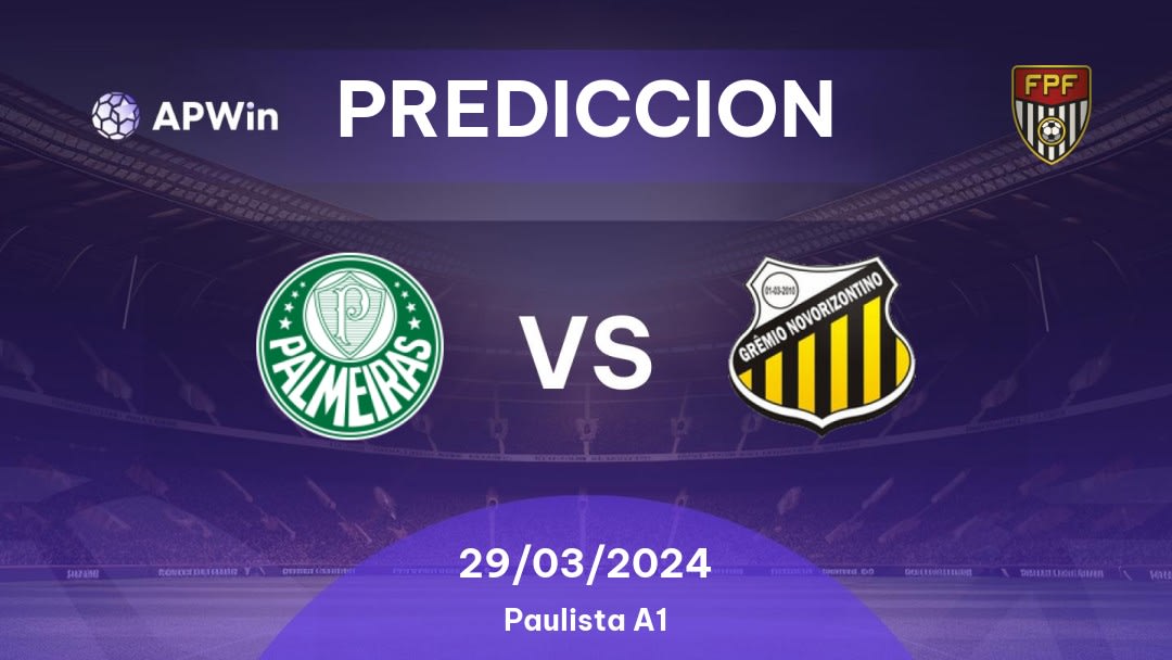 Predicciones Palmeiras vs Novorizontino: 28/03/2024 - Brasil Paulista A1